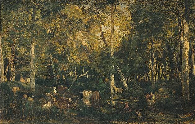 Théodore Rousseau, <i>Intérieur de forêt</i>