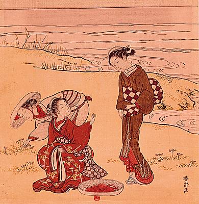 Harunobu Suzuki, <i>Jeunes Filles au bord d'un lac</i>