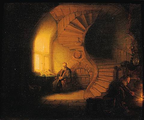 Rembrandt, <i>Philosophe en méditation</i>