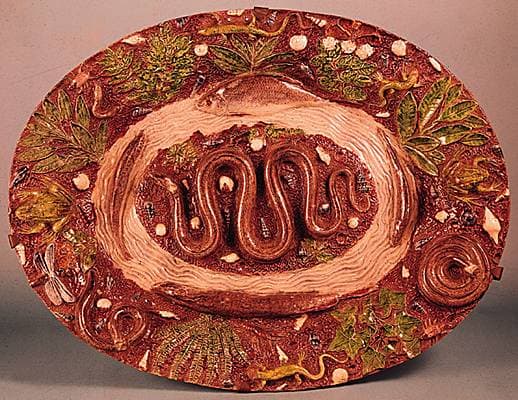 Bernard Palissy, plat ovale en céramique
