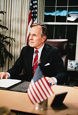 George Bush, déclaration de bombardement contre l'Iraq