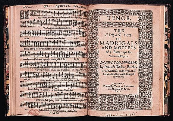 Orlando Gibbons, Madrigals and Mottets [...] for Viols and Voyces