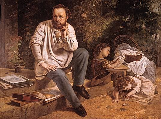 Gustave Courbet, Pierre Joseph Proudhon et ses enfants