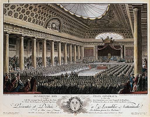 Ouverture des états généraux à Versailles, le 5 mai 1789
