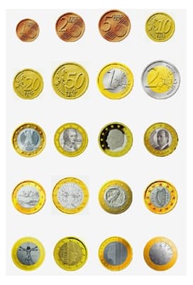 Euro, les pièces de monnaie