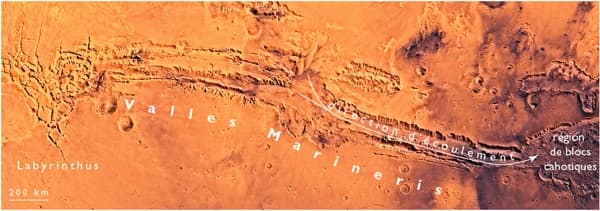 Valles Marineris, la plus grande structure tectonique de Mars
