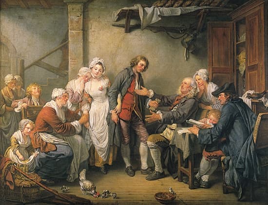 Jean-Baptiste Greuze, <i>l'Accordée de village</i>
