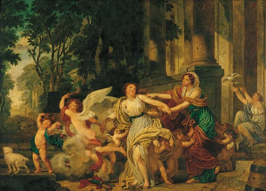 Jean-Baptiste Greuze, l'Innocence entraînée par l'Amour