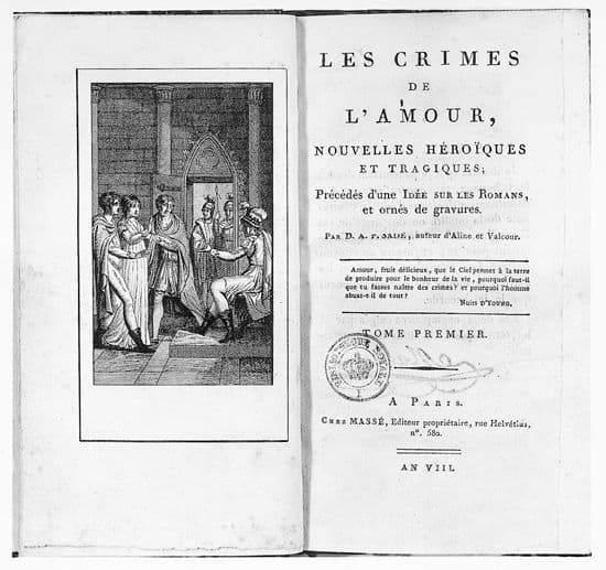 Marquis de Sade, les Crimes de l'amour