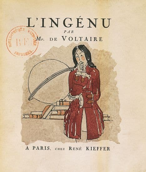 Voltaire, couverture de <i>l'Ingénu</i>