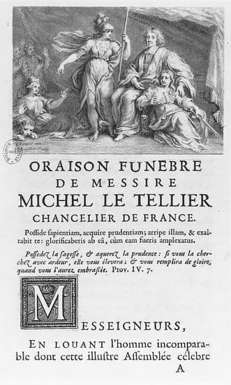 Bossuet, <i>Oraison funèbre de Messire Michel Le Tellier</i>