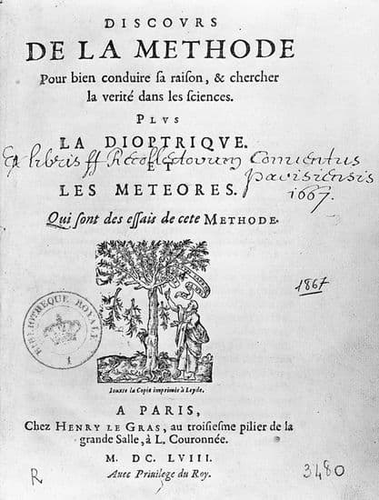 René Descartes, page de titre du <i>Discours de la méthode</i>