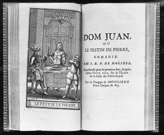 Molière, frontispice de Dom Juan