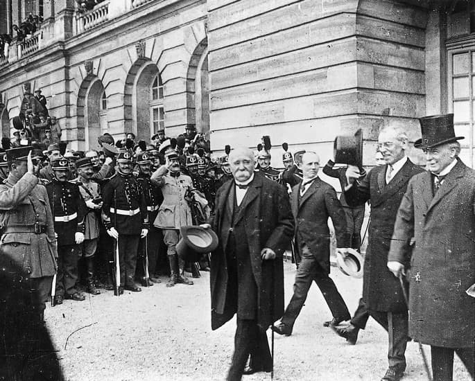 Georges Clemenceau, Thomas Woodrow Wilson et Llyod George
