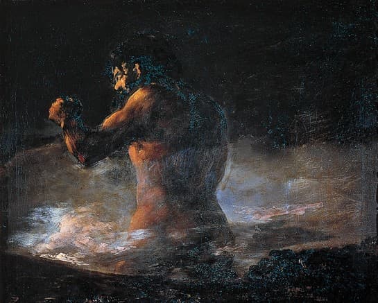 Francisco de Goya, <i>Le Colosse ou la Panique,</i> détail