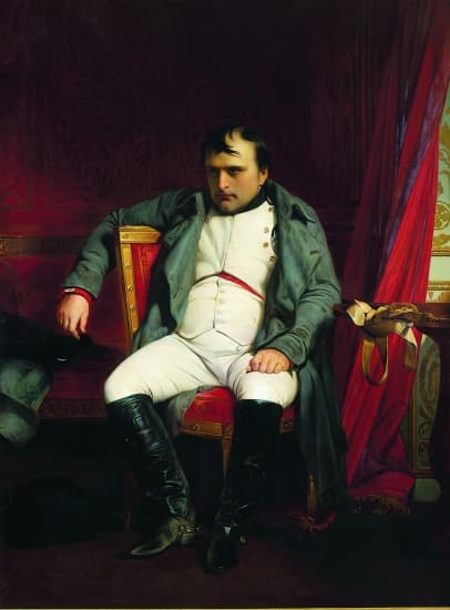 Napoléon à Fontainebleau, lors de la première abdication