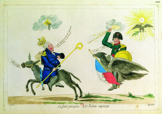 Le retour imprévu de Napoléon et le départ précipité de Louis XVIII en mars 1815