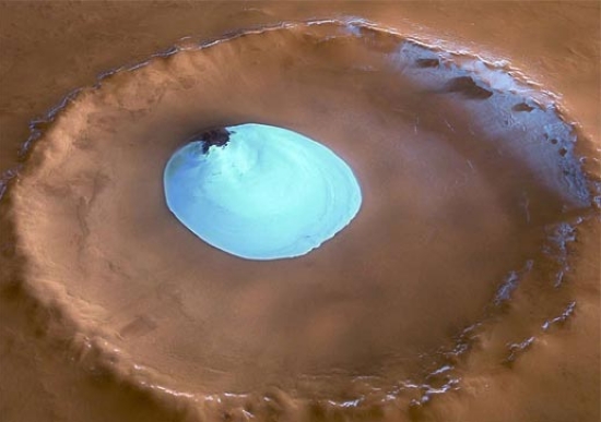 Glace d'eau sur Mars
