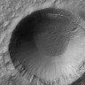 Cratère d'impact sur Mars