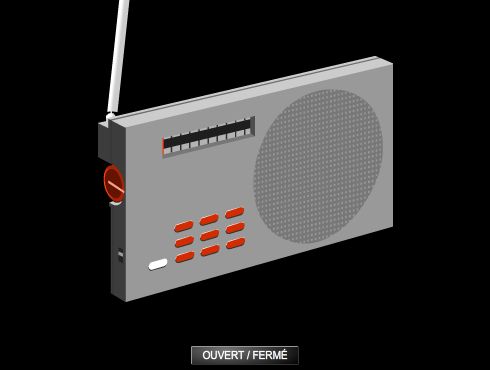 Récepteur radio à ondes courtes, vers 1961, France. État…