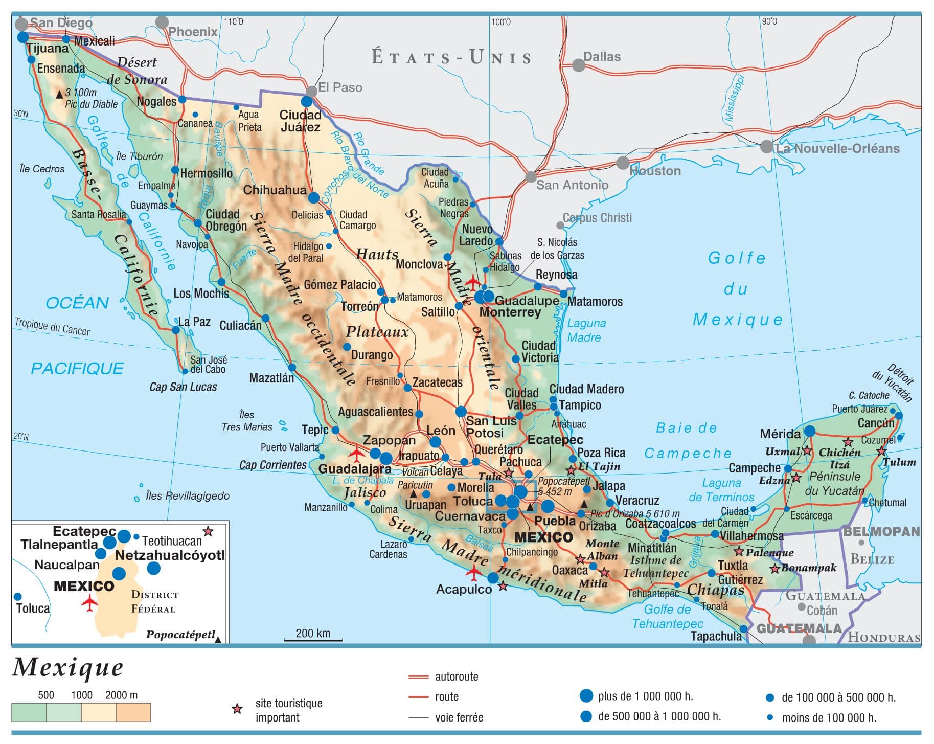 carte du mexique Encyclopédie Larousse en ligne   Mexique