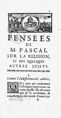 Blaise Pascal, Pensées