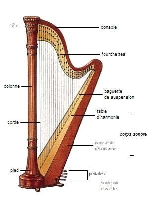 harpe bas latin harpa du germanique *harpa - LAROUSSE