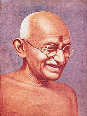 Le Mahatma Gandhi, message de paix