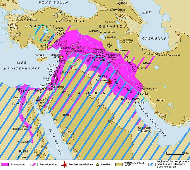 L'expansion maximale de l'Assyrie