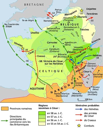 La conquête des Gaules, 58-54 avant J.-C.