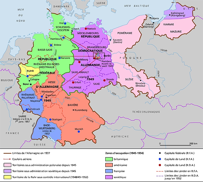 Porte-clés Carte de l'Allemagne - Carte de l'Allemagne avec le drapeau  allemand