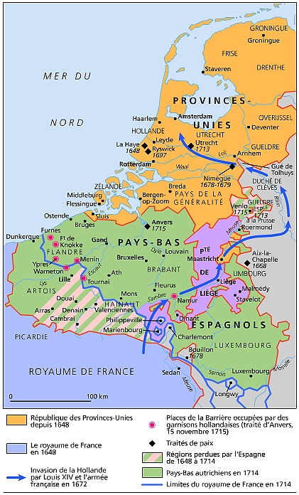 Les Pays-Bas et les Provinces-Unies, 1648-1715