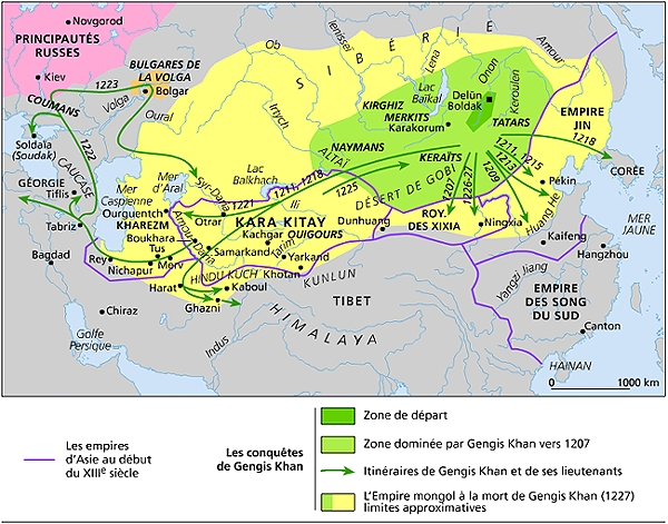 L'Empire mongol de Gengis Khan