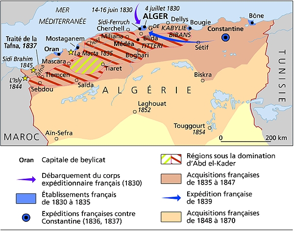 Les étapes de l'occupation française en Algérie