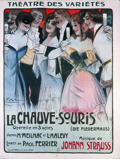 Johann II Strauss, affiche pour <i>la Chauve-Souris</i>
