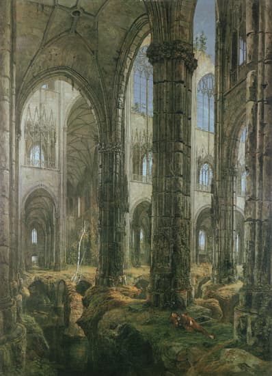 Karl Blechen, <i>Église gothique en ruine</i>