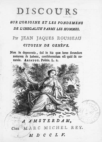 Jean-Jacques Rousseau, <i>Discours sur l'origine et les fondements de l'inégalité parmi les hommes</i>