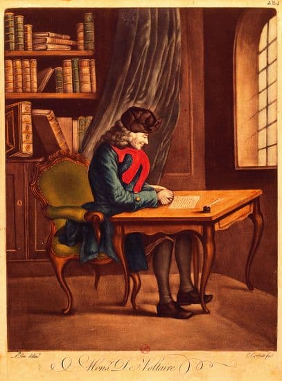 <i>Voltaire assis à sa table de travail</i>