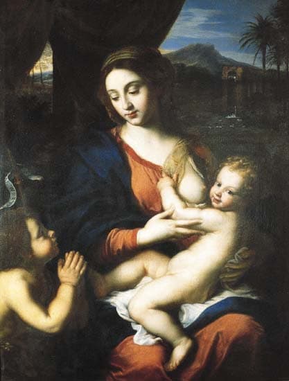 Pierre Mignard, <i>la Vierge et l'Enfant et le petit saint Jean</i>