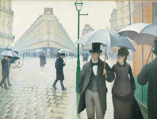 Gustave Caillebotte, <i>la Place de l'Europe, temps de pluie</i>