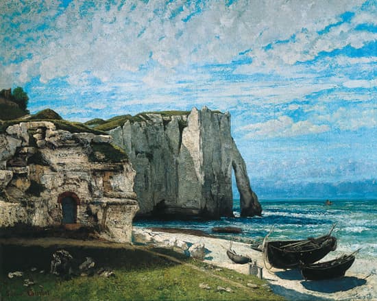 Gustave Courbet, <i>la Falaise d'Étretat après l'orage</i>