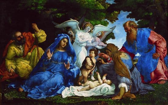 Lorenzo Lotto, <i>la Reconnaissance de la nature divine de l'Enfant Jésus</i>