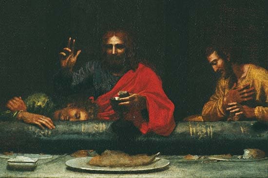 Nicolas Poussin, détail de <i>l'Eucharistie</i>