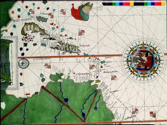 Carte Des Terres Découvertes Par Christophe Colomb Média Larousse
