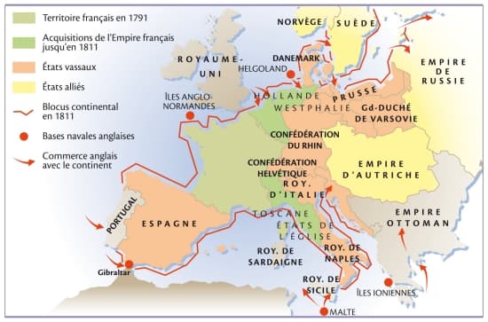 L'Europe napoléonienne en 1811