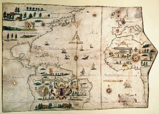 Carte de l’océan Atlantique datant de 1613