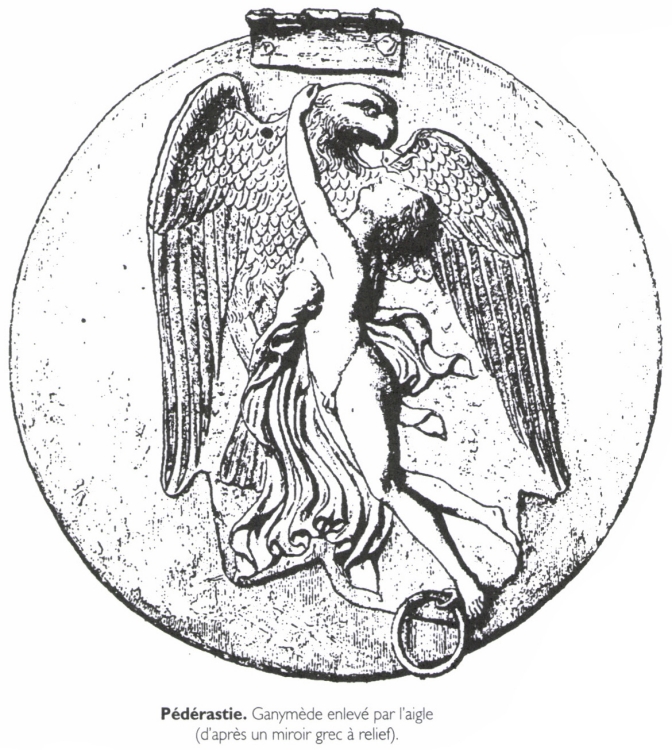 <B>Pédérastie.</B> Ganymède enlevé par l'aigle.