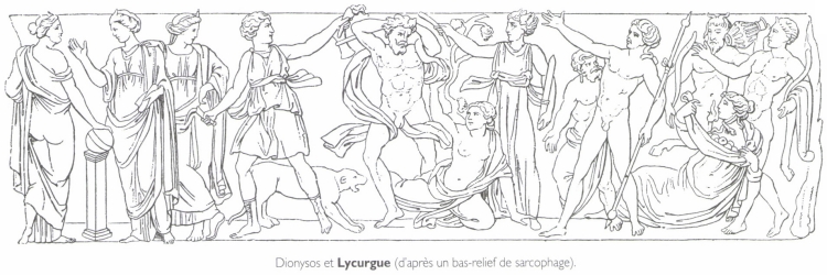 Dionysos et Lycurgue.