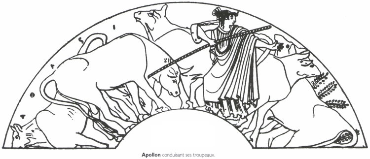 <B>Apollon</B> conduisant ses troupeaux.