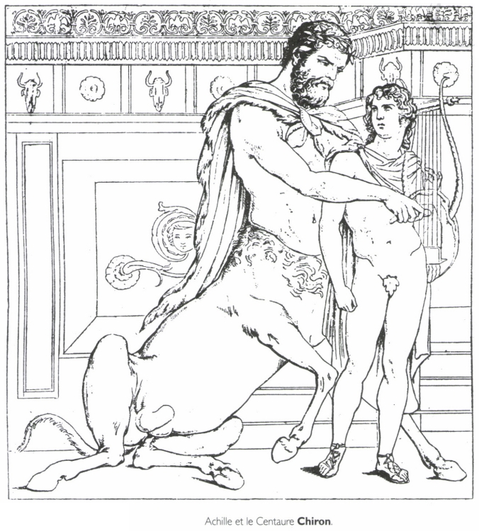 Achille et le Centaure <B>Chiron</B>. Achille et le Centaure <B>Chiron</B>.